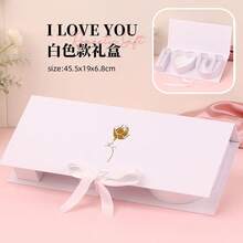 "I Love You" "Mom" Bouquet And Letter Gift Box - With Ribbon Fillable Paper Box, Suitable For Chocolates, Fresh Flowers, Souvenirs, Perfect Mother's Day Or Christmas New Year Party Birthday Gift - Multicolor - View 13