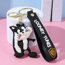 Warner Bros 经典兔八哥卡通钥匙扣，可爱又有趣的钥匙链挂件，汽车钥匙扣，送给好朋友的礼物 - 彩色 - 查看 9