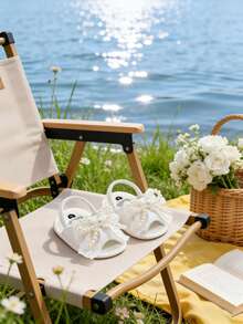 Infant Infant Girls Sandals Summer Infant Wedding Dress Flat Shoes Newborn Crib Shoes First Walkers Prewalkers Shoes - White - View 6