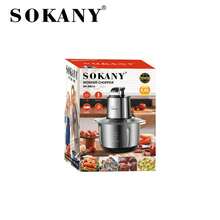 Máy xay thực phẩm đa năng SOKANY 06014, động cơ công suất cao 1000W, dung tích lớn khoảng 5L, lưỡi dao 3D ba lớp, thân máy bằng thép không gỉ, chống mài mòn và dễ vệ sinh, điều chỉnh tốc độ kép đáp ứng các yêu cầu về độ cứng của thực phẩm, giúp bạn rảnh tay trong quá trình chuẩn bị bữa ăn, dễ dàng tận hưởng niềm vui nấu nướng. - Phích cắm loại C của EU (220-240V) - Xem 10