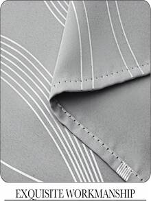 1pc Luxury Embossed High Blackout Curtain, Metal Rings Top Design, Thick & Warm For Winter, High Blackout For Summer - Light Grey - View 7