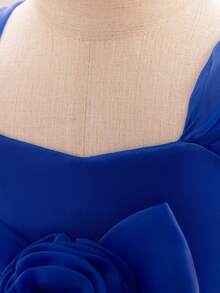 Đầm công chúa tutu dễ thương bằng vải organza hoa 3D với dây đeo dày cho bé gái, thích hợp cho tiệc sinh nhật, họp mặt gia đình, dã ngoại. Không bao gồm băng đô cài tóc. - Xanh đậm - Xem 7