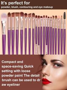 48PCS Makeup Tools Set Including:20PCS Makeup Brush Set+1pc Multi-Functional Zipper Toiletry And Cosmetic Bag Waterproof+1pc Hairband+8PCS Triangle Powder Puffs+1pc Facial Cleansing Sponges+2PCS Hand Bowl Strap+6PCS Makeup Sponges+3PCS Mini Makeup Sponges+6PCS Mini Air Cushion Powder Puffs,All-In-One & Beginner-Friendly | Travel-Ready & Gift-Ready | Perfect For Newbies/Her - Multicolor - View 2