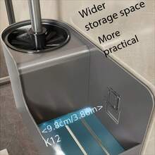 壁挂式马桶刷架，浴室收纳架，免钻孔马桶刷套装 - B - 查看 3