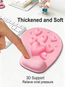 وسادة فأرة بشكل قلب وردي، وسادة فأرة سيليكون ناعمة جدًا مضادة للانزلاق ومريحة للرسغ، مناسبة للمكتب والألعاب والمكتب، رائعة للنساء، وأيضًا مثالية كهدية عيد الحب، إكسسوار مكتب، لوازم مكتبية للنساء - متعدد الألوان - مشاهدة 2
