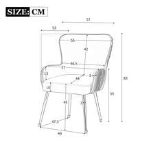 Dining Chairs - Beige+Gold + Velvet-1 - View 11