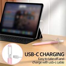 适用于第三代 Apple Pencil 和 Apple Pencil（USB-C）的硅胶保护套，符合人体工学的握柄设计，保护套支持磁吸充电 - 彩色 - 查看 3