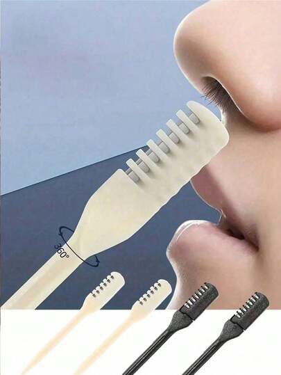 10pcs Nose Hair Trimmer Set, Manual Nose Hair Trimmer, 360° Rotatable Dual-Head, Gentle & Painless, Portable Manual, Facial Hair Removal, Suitable For Men & Women, Portable Nose Hair Trimming Tool
