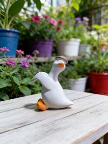 Cute Climbing Duck Planter Hanger, Hanging Garden Duck Sculpture Decor, Indoor/Outdoor Adorable Duck Art Decoration, Home Duck Decor, Yard Garden Balcony And Office Decoration, Valentine's Day Decor, Gift - Animal - View 16