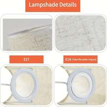 2pcs Linen Conical Lamp Shades, Handmade Lamp Shades Suitable For Table Lamps, Bedside Lamps, Wall Lamps, And Pendant Lights, Easy To Assemble - 2pcs Heather Gray - View 9