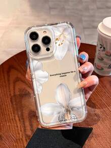 花卉图案透明手机壳，兼容 13/11/17/17 Pro/16/14/15/15 Pro/15 Plus/15 Pro Max/7 Plus/8 Plus/X/Xs Max/Xr/11 Pro/12 Pro/13 Pro/14 Pro/12 Mini/13 Mini/11 Pro Max/12 Pro Max/13 Pro Max/14 Pro Max/14 Plus/17 Pro Max/17 Air/6/6s Plus/7/8/16 Pro/16 Plus/16 Pro Max/SE2/17 Pro Max 和三星 Galaxy A54/A14/A12/A13/A15/A32/A33/A24/A52S/S20/S21/S22/S23/S24/S23 Plus/S24 Ultra/S25/A15/A33/A23。 - 彩色 - 查看 2