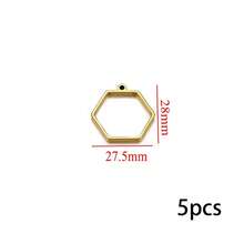 1/5件 304不锈钢PVD镀金心形方形UV树脂硅胶模具耳环底座吊坠连接器珠宝制作 - 彩色 - 查看 11