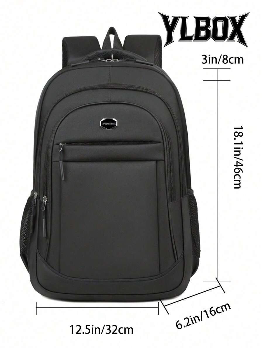 Multi-Functional Backpack For Men, Laptop Backpack, Student Backpack, Bookbag, Black Backpack, Waterproof Large Capacity Super-Sized Carry-On Backpack, Travel Hiking Backpack, Large Backpack, Summer Bag, Vacation Essential, Travel Essential, Laptop Bag, Student Bag - Black - View 1