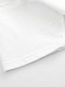 "If My Mother Says No, Find Grandma" Fun Tongue  Picture Women's Crew Neck T-Shirt, Fashion , Casual And Comfortable Top, Street Style Summer Short-Sleeved T-Shirt - 白色 - 查看 3