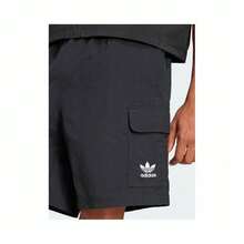 Adidas Originals Essentual Strefoil Casual Knitted Five-Point Cargo Shorts For Men - Black - View 7