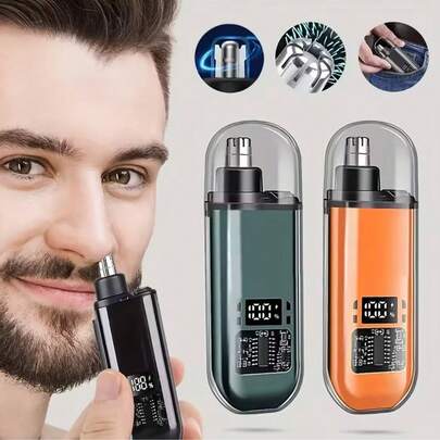 Electric Nose Hair Clipper Rechargeable Multi-Kinetic Shaving 2-In-1Unisex Fully Automatic Washable Shaving Trimmer,150mAh