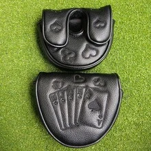 耐用高尔夫球杆头套，精致刺绣皮革高尔夫木杆头套，铁杆和推杆头套 - 彩色 - 查看 11