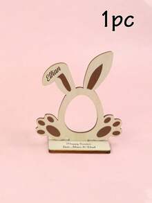 Customized Easter Bunny Decor With Name, Personalized Desktop Ornament, Easter Basket Filler, Customizable Room Decor, Customizable Holiday Gift, Bunny Standee, Colorful Bunny Tail, Fashionable Holiday Decoration For Home And Couples - Style B - View 7