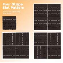 9 piezas de baldosas para terraza de 11,8 x 11,8 pulgadas, Baldosas de plástico para todo tipo de clima, para el patio trasero, terraza, pórtico, alberca, balcón - A - Ver 5