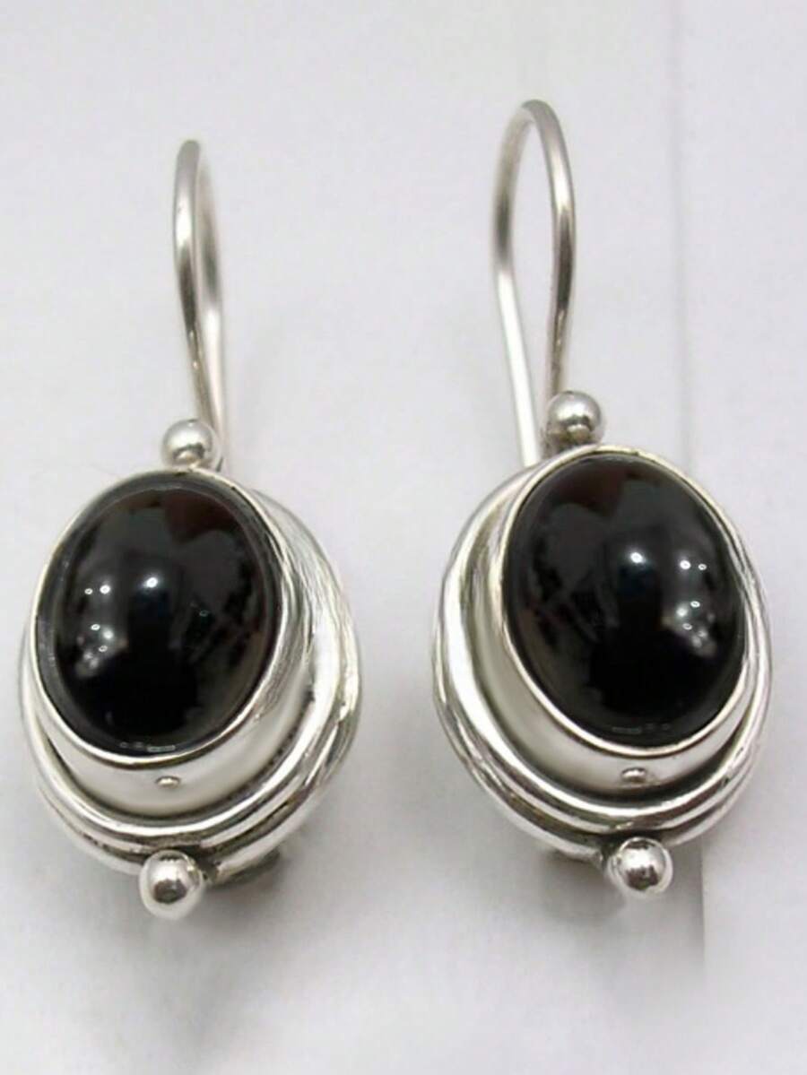 1 Pair Women's Elegant Water Drop Shaped Earrings, Suitable For Wedding, Engagement, Anniversary, Party Wear, Valentine's Day Gift - Silver - View 1