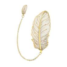 1件完美精致高纯度不锈钢羽毛便携式吊坠书签，珍贵文具用品礼品，具有金属质感 - 送给同学、朋友、老师。 - 羽毛 - 查看 12