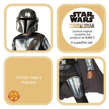 KIWI Mandalorian Classic Star Wars Cosplay Costume, Gray And Brown Jumpsuit With Printed Silver Armor And Cape, Ideal For Carnival And Galactic Theme Parties - 彩色 - 查看 5