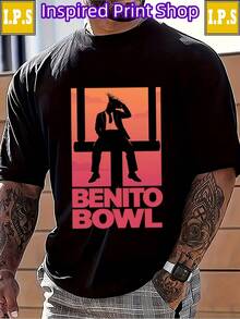 For Men And Women, Benitocuenco Football Shirt - Midfield Design, Printed With Benitocuenco Pattern, Short Sleeves, Round Neck, Casual Style, Suitable For Combining With Everyday Clothes, Fan Clothes, Vintage Commemorative Gifts And Valentine's Day Gifts,  Shirt, Unisex - 黑色 - 查看 1