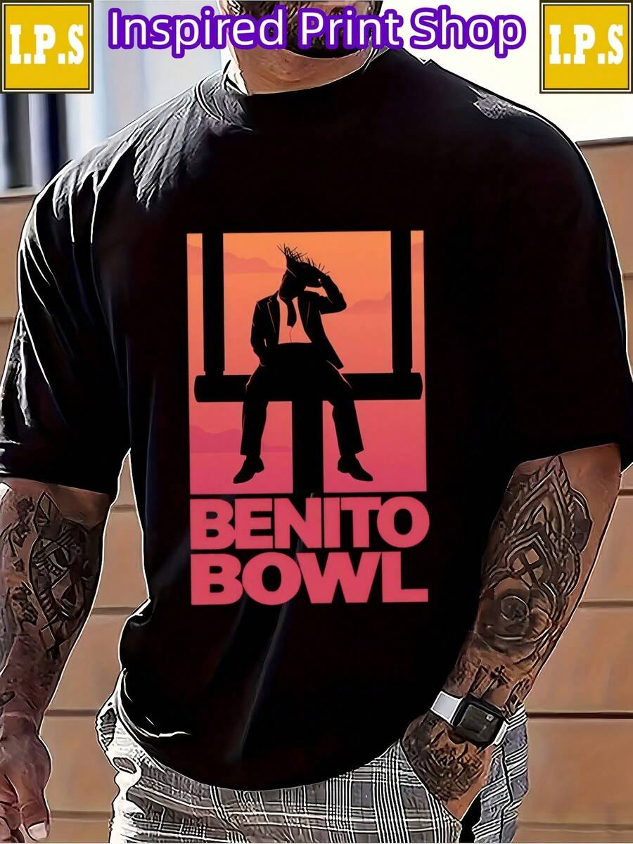 For Men And Women, Benitocuenco Football Shirt - Midfield Design, Printed With Benitocuenco Pattern, Short Sleeves, Round Neck, Casual Style, Suitable For Combining With Everyday Clothes, Fan Clothes, Vintage Commemorative Gifts And Valentine's Day Gifts, Shirt, Unisex - 黑色 - 查看 1
