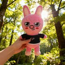 8-Piece Set Cute Kpop Inspired Animal Sk Plush Doll - Cartoon Stuffed Toy For Fans & Collectors, Idols Gift Anime Decor For Bedroom, Desk, Car, Gift - 彩色 - 查看 8