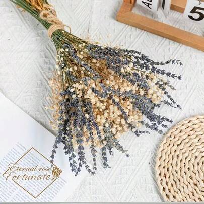 96pcs Lavender, Eucalyptus, Pampas Grass, Baby's Breath, Chrysanthemum Flower Bouquet - Soothing Fragrance, Natural Aroma, Natural Elegance, Suitable For Home, Office, Wedding Decor - Home Flower Arrangement, Autumn/Winter Christmas Decor, DIY Floristry, Photography Props, Anniversary Gift