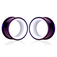 2件装新款酷炫双色圆形不锈钢耳扩，适合身体佩戴，可穿刺，朋克风，低过敏性，女士礼物 - 圓形的 - 查看 31