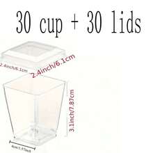 100pcs/50pcs/30pcs/25pcs/10pcs Disposable Square Lid Dessert Cups, Ice Cream Cups, Chocolate Milk Cups - Perfect For Desserts, Mousse, Pudding At Home, Office, Wedding, Party, Birthday, Picnic, Baking, Graduation, Gifts For Friends, New Year Decorations - Transparent - View 21