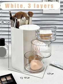 1 hộp đựng đồ trang điểm xoay - Có thể đựng cọ trang điểm, lược, kẹp tóc, dây buộc tóc, móng vuốt tóc và trang sức, món quà hoàn hảo cho Ngày của Mẹ/Lễ Phục Sinh/Lễ Tạ Ơn - Nhiều màu - Xem 16