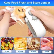 Portable Mini Heat Sealer, USB Rechargeable, Dual-Purpose Sealer And Bag Cutter With Magnetic Blade, Suitable For Packaging And Storage, Fresh Food Preservation, Kitchen Sealing, Etc. A Must-Have For Home Use, This Handheld Mini Heat Sealer Is Perfect For Christmas And New Year's. - 彩色 - 查看 9