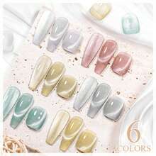 MEET ACROSS 1pc 7ml Moonlight Cat Magnetic Gel Nail Polish, Pink Semi Permanent Glitter Magnetic Gel UV/LED Needed Soak Off Painting Vanrish Design Manicure Nail Art DIY For Home And Salon Nail Supplies - 粉色 - 查看 3