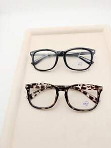 1/3pcs Anti-Blue Light Glasses, Suitable For Computer Reading/Gaming/TV/Mobile, Unisex, Relieve Eye Fatigue, Multiple Colors Available (Black Glasses, Leopard Print Glasses, Transparent Glasses, Etc.) - Nhiều màu - Xem 4