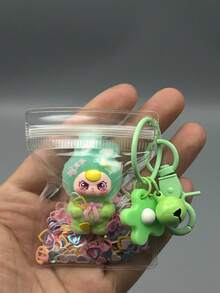 1个可收藏的兔子玩偶系列PVC展示微型创意玩具，精致钥匙扣和透明保护袋，闪光组合设计，轻巧便携，是新年限量版礼物、感恩节礼物、圣诞节礼物和其他节日礼物、派对嘉年华赠品、家庭聚会等的理想选择。 - 彩色 - 查看 17