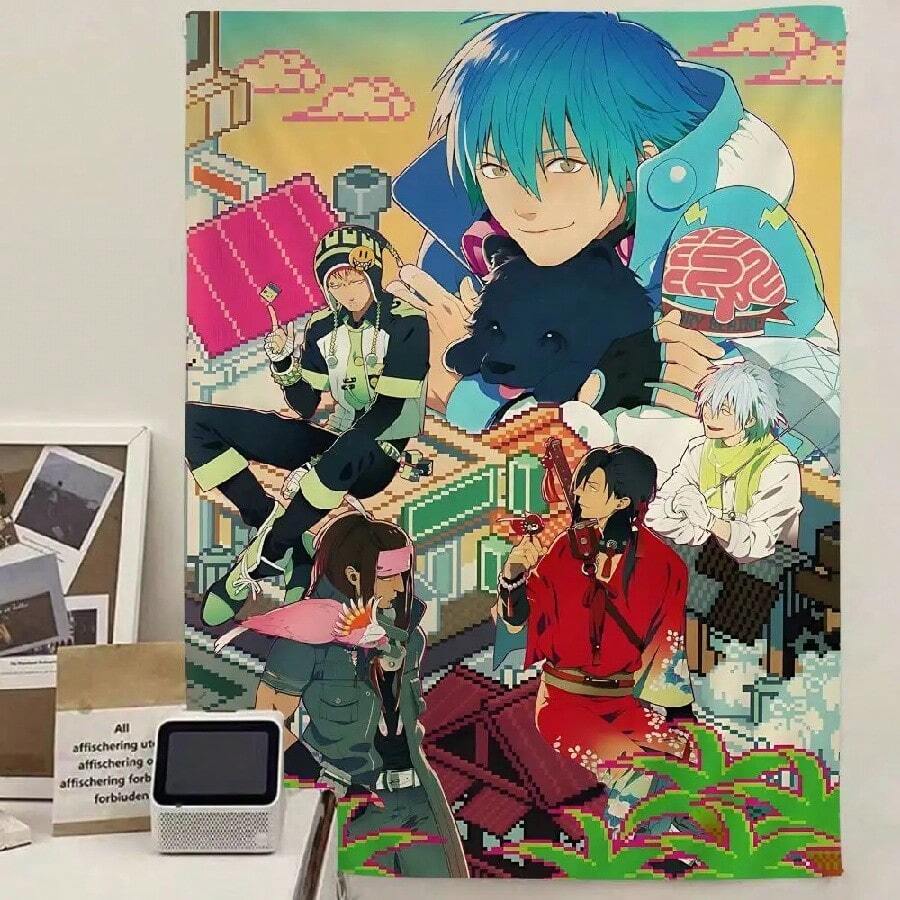 Popular BL Game Dramatical  Hippie Wall Hanging Tapestries For Living Room Home Dorm Decor Art Home Decor(3).Jpg - 白色 - 查看 1