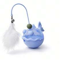 Cat Entertainment Device: An Interactive Cat Wand With A Treat Dispenser, Featuring A 360° Rotating Design To Bring Endless Fun - Simulating Feathers And Bells To Captivate Cats And Make The Interaction Enjoyable. - Multicolor - View 10