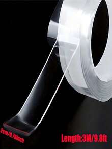 60pcs Nano Double-Sided Adhesive Tape - Waterproof, Removable, Reusable - Suitable For Wall, Wood, Tile, Plastic, Metal - Multi-Purpose Double-Sided Tape - Multicolor - View 14