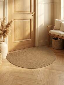 欢迎门垫，仿剑麻材质，适用于玄关、客厅、卧室、浴室、走廊、洗衣房、厨房、阳台等场所，可用作室内入口地毯。现代涤纶长方形吸水地垫，易于清洁，柔软法兰绒材质，可用作浴室地垫、厨房地垫、前门地垫、浴室地垫、家居装饰、秋季家居装饰、房间装饰、浴室装饰。 - 棕色 - 查看 1