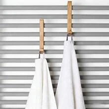 1pc Wall Wooden Towel Hook, Bohemian Wooden Wall Mounted Coat Hook, Modern Bathroom Cloakroom Clothing Decor Wall Hook, Key Hook, Home Decor Gift, Home Wall Decor - Multicolor - View 5