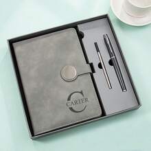 Customized Premium Notebook And Pen Gift Set, Customized Elegant Writing Set, Customized Personalized Notebook And Pen, Customized Notebook Gift, Customized Stylish Stationery Set, Customized Elegant Notebook, Customized Hardcover Notebook - The Ideal Gift For Students And Professionals - Round Button Book - View 8