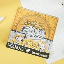 1pc Snoopy Multifunctional Drawing Ruler, Student Drawing Specialized Ruler Set, Back To School Stationery, Valentine's Day/New Year Gift - Multicolor - View 2