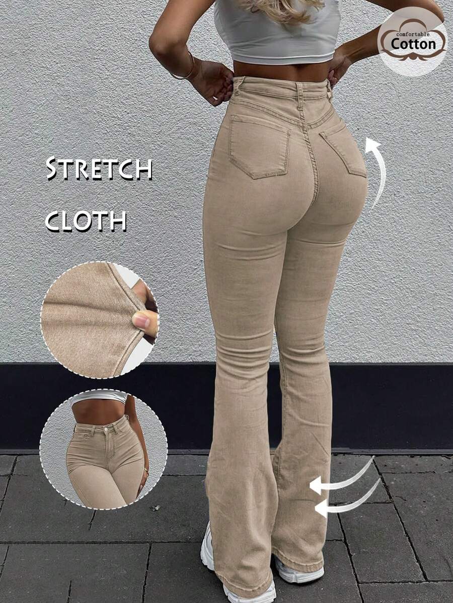 GILIPUR Nouveaux jeans évasés style Y2K pour femmes, taille haute coupe slim stretch, élégants et pour le streetwear casual, vintage pour l'hiver et le printemps, cadeau idéal pour le Nouvel An, la Saint-Valentin, met en valeur les loisirs raffinés, parfait pour les événements formels, les dîners décontractés et les concerts