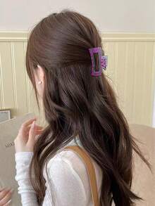 8个/套女士发夹，可爱粉色，时尚优雅，心形图案，2.5英寸小巧发爪，适合日常场合、上学使用，仅限女性，女士节日必备发饰 - 彩色 - 查看 3