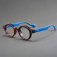 Vintage Design Round Decorative Glasses, Lenses,  Flat Glasses, Unisex - Nâu và xanh lá cây - Xem 8