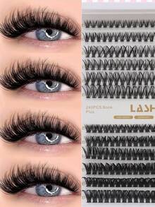 DIY Eyelash Extension Kit – C Curl 30D + 60D Fake Lashes, Reusable Cluster Lashes To Create A Natural And Beautiful Appearance. - C - View 1