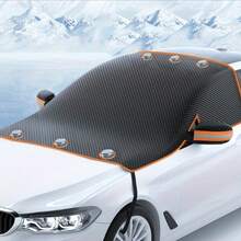Oxford Cloth Car Windshield Snow Cover, Anti-Snow, Anti-Frost, Winter Car Half Cover - A - View 1