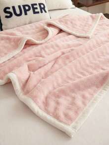 Super Soft Baby Throw Blanket Premium Silky Flannel Fleece Thicken Bed Plush Blanket All Season Use - Pink - View 2